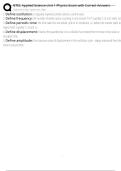 BTEC Applied Science Unit 1 Physics Exam with Correct Answers 