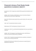 Wise Financial Literacy Practice Test QUESTIONS & ANSWERS