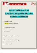 BIO 253 EXAM 3 ACTUAL 2025&sol;2026 QUESTIONS AND 100&percnt; CORRECT ANSWERS