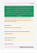 CPFT&sol;RPFT EXAM Most Recent exam  COMPLETE &lpar;2025&rpar; EXAM Questions and  Answers &lpar;Verified Answers&rpar; &lpar;Latest  Update 2025&rpar; UPDATE&excl;&excl; Questions and  Correct Answers&sol; Latest Update &sol; Already  Graded