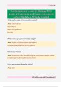 Contemporary Issues In Biology TCU  exam 1 Questions and Correct Answers&sol;  Latest Update &sol; Already Graded
