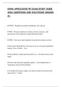IOWA APPLICATOR 11F EXAM STUDY GUIDE 2026 QUESTIONS AND SOLUTIONS GRADED A&plus;