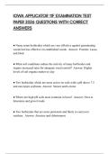 IOWA APPLICATOR 11F EXAMINATION TEST PAPER 2026 QUESTIONS WITH CORRECT ANSWERS