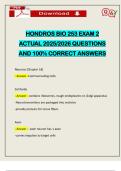 HONDROS BIO 253 EXAM 2 ACTUAL 2025&sol;2026 QUESTIONS AND 100&percnt; CORRECT ANSWERS