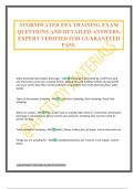 STORMWATER EPA TRAINING EXAM QUESTIONS AND DETAILED ANSWERS&period; EXPERT VERIFIED FOR GUARANTEED PASS&period;