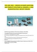 CIPS L4M1 2025 &ndash; VERIFIED ACCURATE QUESTIONS  AND COMPLETE SOLUTIONS &lpar;A&plus; GRADED&rpar; &vert;&vert; 100&percnt;  GUARANTEED PASS <RECENT VERSION>