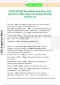 GOLD COAST Real Estate Questions and  Answers &lpar;100&percnt; Correct Answers&rpar; Already  Graded A&plus;