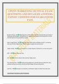 UPENN MARKETING 101 FINAL EXAM QUESTIONS AND DETAILED ANSWERS&period; EXPERT VERIFIED FOR GUARANTEED PASS&period;