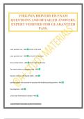 VIRGINIA DRIVERS ED EXAM QUESTIONS AND DETAILED ANSWERS&period; EXPERT VERIFIED FOR GUARANTEED PASS&period;