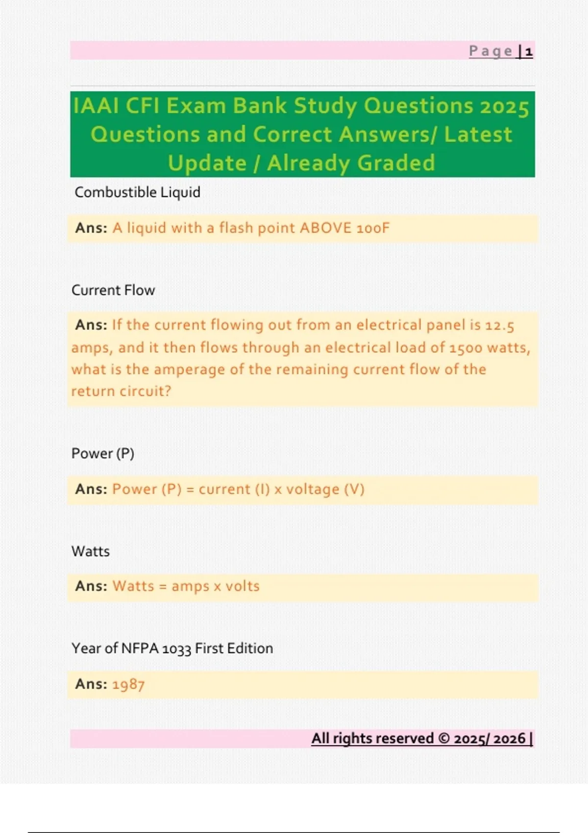 IAAI CFI Exam Bank Study Questions 2025 | Certified Fire Investigator ...