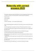 Maternity with correct answers 2025