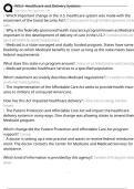 WGU- Healthcare and Delivery Systems Exam Questions and Answers 100&percnt; Pass &vert;Verified & Updated&vert;ACTUAL 2025&sol;2026 Cheat Sheet