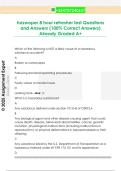 hazwoper 8 hour refresher test Questions  and Answers &lpar;100&percnt; Correct Answers&rpar;  Already Graded A&plus; 