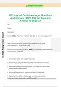 HDI Support Center Manager Questions  and Answers &lpar;100&percnt; Correct Answers&rpar;  Already Graded A&plus; 