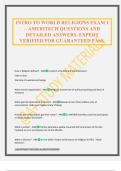 INTRO TO WORLD RELIGIONS EXAM 1 &ndash; AMERITECH QUESTIONS AND DETAILED ANSWERS&period; EXPERT VERIFIED FOR GUARANTEED PASS&period;