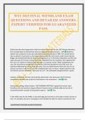WST 3015 FINAL WENDLAND EXAM QUESTIONS AND DETAILED ANSWERS&period; EXPERT VERIFIED FOR GUARANTEED PASS&period;