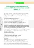 HESI Comprehensive Questions and  Answers (100% Correct Answers) Already  Graded A