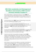 HESI Hints Leadership and Management  Questions and Answers &lpar;100&percnt; Correct  Answers&rpar; Already Graded A&plus;