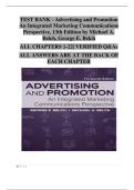 Advertising and Promotion&colon; An Integrated Marketing Communications Perspective &lpar;13th Edition&rpar; &ndash; Michael A&period; Belch & George E&period; Belch &vert; Complete Test Bank with Verified Answers