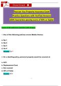 Pearson Vue Property Insurance Exam  Practice Questions with Verified Answers 100&percnt; Guarantee passing score of 90&percnt; or higher