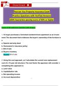 Pearson Vue Property Insurance Exam  Practice Questions with Verified Answers 100&percnt; Guarantee passing score of 90&percnt; or higher