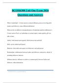 BCOM4300 Unit One Exam 2026 Questions and Answers