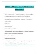 BCOM 4300 Test 2 Exam 2026 Questions and Answers