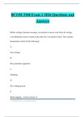 BCOM 3360 Exam 2 2026 Questions and Answers