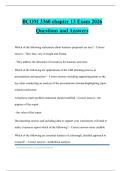 BCOM 3360 chapter 13 Exam 2026 Questions and Answers