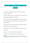 BCOM 4300 Exam 2026 Questions and Answers