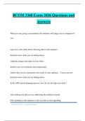 BCOM 3360 Exam 2026 Questions and Answers