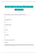 BCOM 3360 Ch 10 Exam 2026 Questions and Answers