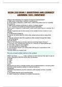 ECON 330 EXAM 1 QUESTIONS AND CORRECT ANSWERS 100&percnt; VERIFIED&excl;&excl;
