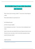 BCOM4300 Final Exam 2026 Questions and Answers