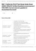 RBC 1 California P&period;O&period;S&period;T Test Study Guide Exam &lpar;2025&rpar; UPDATE Verified Questions And Answers &vert; With 100&percnt; Correct Answers graded A&plus; Guaranteed Success&excl;&excl;