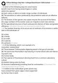 Official Biology Clep Test - College Board Exam 100&percnt; Solved