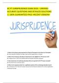 DC PT JURISPRUDENCE EXAM 2025 &ndash; VERIFIED  ACCURATE QUESTIONS AND DETAILED SOLUTIONS  &vert;&vert; 100&percnt; GUARANTEED PASS <RECENT VERSION> 