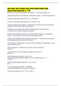 BIO 2300 TEST PAPER 2025&sol;2026 QUESTIONS AND SOLUTIONS GRADED A&plus; TIP