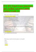 FF1 IFO Final Exam Questions and verified Answers Latest Update Grade A&plus;