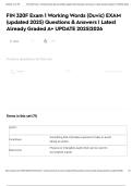 FIN 320F Exam 1 Working Words &lpar;Duvic&rpar; EXAM &lpar;updated 2025&rpar; Questions & Answers &vert; Latest Already Graded A&plus; UPDATE 2025&vert;2026