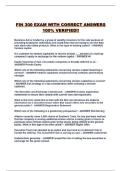 FIN 300 EXAM WITH CORRECT ANSWERS 100&percnt; VERIFIED&excl;&excl;