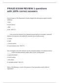 FRAUD EXAM REVIEW 1 questions with 100&percnt; correct answers