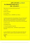 ADVANCED PATHOPHYSIOLOGY 530 - EXAM 3 QUESTIONS AND ANSWERS 2025