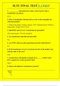 SLTC FINAL TEST QUESTIONS AND ANSWERS 2025