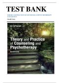 Test Bank for Theory and Practice of Counseling and Psychotherapy 11th Edition by Gerald Corey &vert; ISBN-13&colon; &lrm;978-0357764428 &vert; Verified 2025&sol;2026 Edition