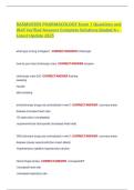 RASMUSSEN PHARMACOLOGY Exam 1 Questions and Well Verified Answers Complete Solutions Graded A&plus; Latest Update 2025