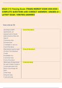 SLB C-13 Fencing Exam &lpar;TRADE&rpar; NEWEST EXAM 2025-2026 &vert;  COMPLETE QUESTIONS AND CORRECT ANSWERS &vert; GRADED A&plus; &vert;  LATEST EXAM &vert; VERIFIED ANSWERS