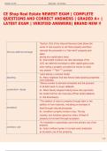 CE Shop Real Estate NEWEST EXAM &vert; COMPLETE  QUESTIONS AND CORRECT ANSWERS &vert; GRADED A&plus; &vert;  LATEST EXAM &vert; VERIFIED ANSWERS&vert; BRAND NEW &excl;&excl;