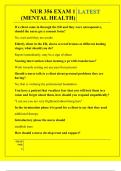NUR 356 EXAM 1 &lpar;MENTAL HEALTH&rpar; QUESTIONS AND ANSWERS 2025