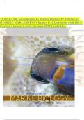 TEST BANK Introduction to Marine Biology 4th Edition by GEORGE KARLESKINT Chapter 1-20 Questions with 100&percnt; Correct Answers Latest Versions 2025 Graded A&plus;&period;